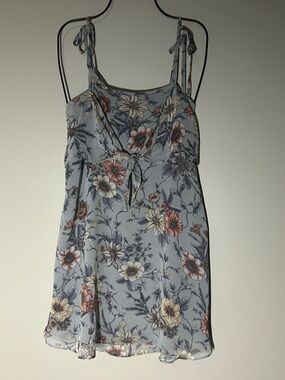 skylar and madison blue floral dress Skylar and Madison Star Boho Wrap Dress
